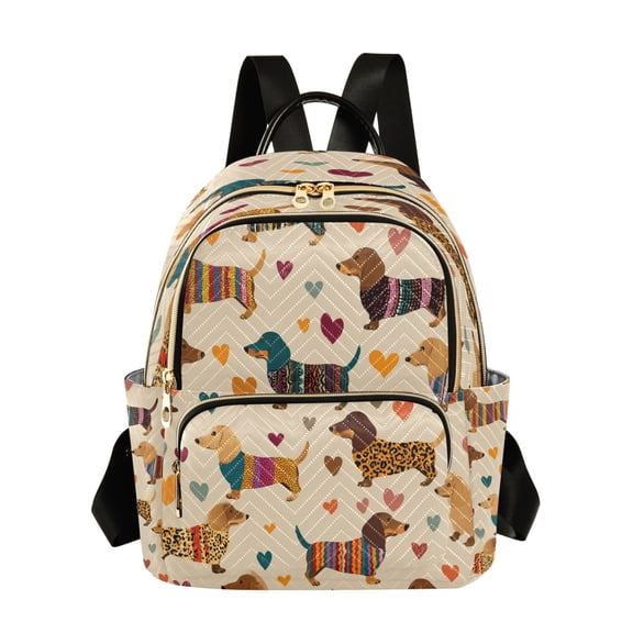 Quilted Backpack Fashion Backpack 10.23*5.11*12.59 Inch Women's Fashion Backpack Picnic Shopping Travel Out Sports backpack Cute Dachshund