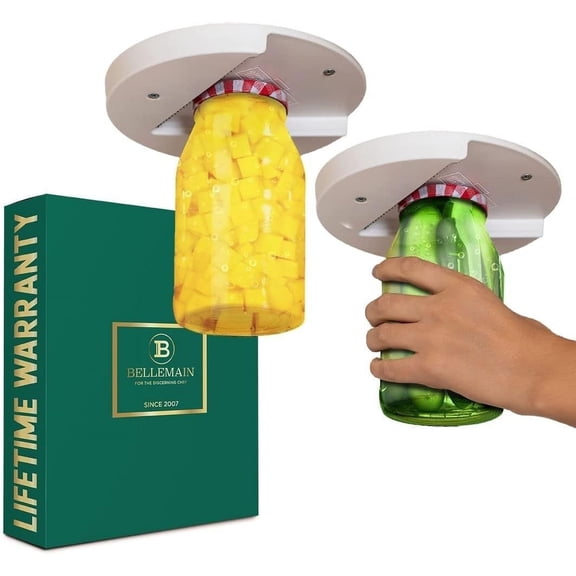 Bellemain Under Cabinet Jar Opener, Lid Grippers for Opening Jars, 2-Pack