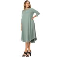 thumbnail image 3 of Pastel by Vivienne Women's Swing Midi Dress Plus Size Sage X-Large, 3 of 4