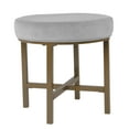 thumbnail image 5 of HomePop Decorative Round Ottoman with Metal Base, Multiple Colors, 5 of 8