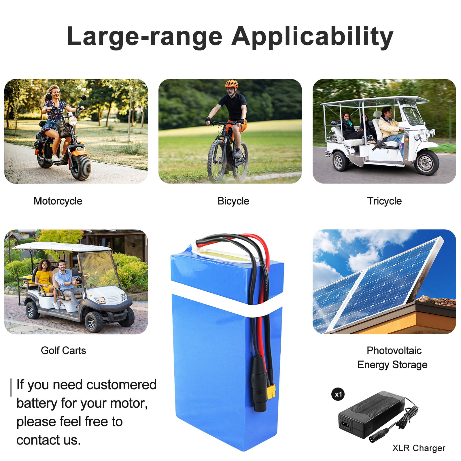 BVSLTUK 72V Battery, 72V 20AH Lithium Battery Pack for  500W-3000W Ebike Conversion Wheel Kit/Brush and Brushless Hub Motor/Golf Cart/Tricycle/Scooter