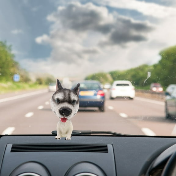 OUNONA Cute Dog Car Dashboard Decoration Mini Bobbleheads Puppy Figurine Funny Shaking Animal Toy Home Office Desktop Ornaments
