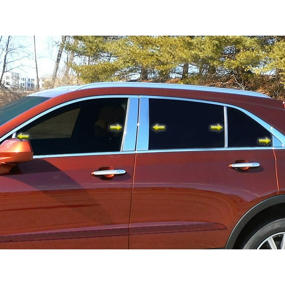 Stainless Steel Pillar Trim 10Pc Fits 2019-2020 Cadillac XT4 PP59213 QAA