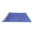thumbnail image 2 of Ahgly Company Machine Washable Indoor Square Abstract Blue Modern Area Rugs, 5' Square, 2 of 4