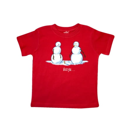 

Inktastic Bless You Sneezing Snowman Gift Toddler Boy or Toddler Girl T-Shirt
