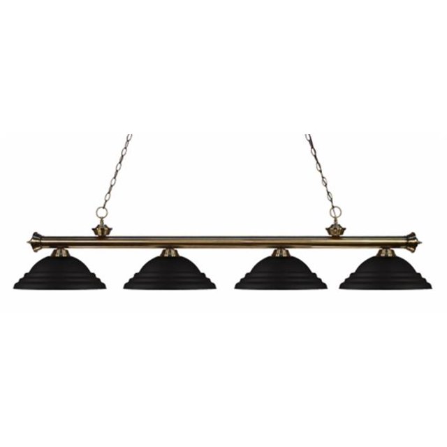 4 Light Billiard Light Antique Brass Steel Metal
