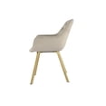 thumbnail image 3 of Topline Home Furnishings Dining Arm Chair, Velvet & Gold, 3 of 6