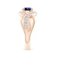 thumbnail image 3 of ANGARA Lab Grown 1 Ct Solitaire Blue Sapphire Infinity Promise Ring for Women in 14K Rose Gold (Size-6mm) | September Birthstone, Anniversary, Jewelry Gift for Women | Lab-Grown Blue Sapphire Ring, 3 of 8