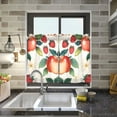 thumbnail image 4 of Yayeee Kitchen Curtains Tier Pair Light Filtering 27"x36" Rod Pocket Short Cafe Window Panel, Strawberry Pattern, 4 of 7
