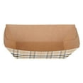 thumbnail image 6 of Bio Tek 1/2 lb Plaid Paper #50 Food Tray / Boat - 4 1/4" x 2 3/4" x 1 1/2" - 400 count box, 6 of 10