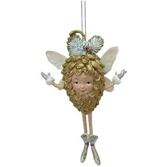 December Diamonds 79-81494 Resin Fairy in a Pinecone Ornament 5.5 Inches