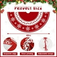 thumbnail image 4 of Christmas Tree Skirt 48 Inches Red Xmas Soft Cover Mat Decor Retro Xmas Tree Skirt for New Year Holiday Ornaments Indoor Outdoor Decorations (Snowflake Reindeer), 4 of 6