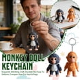 thumbnail image 6 of Cute Monkey Doll Keychain, Deformable Stuffed Animal Keyring, Durable Plush Bag Charm for Keys & Backpacks, Novelty Gift for Kids & Adults, 6 of 6