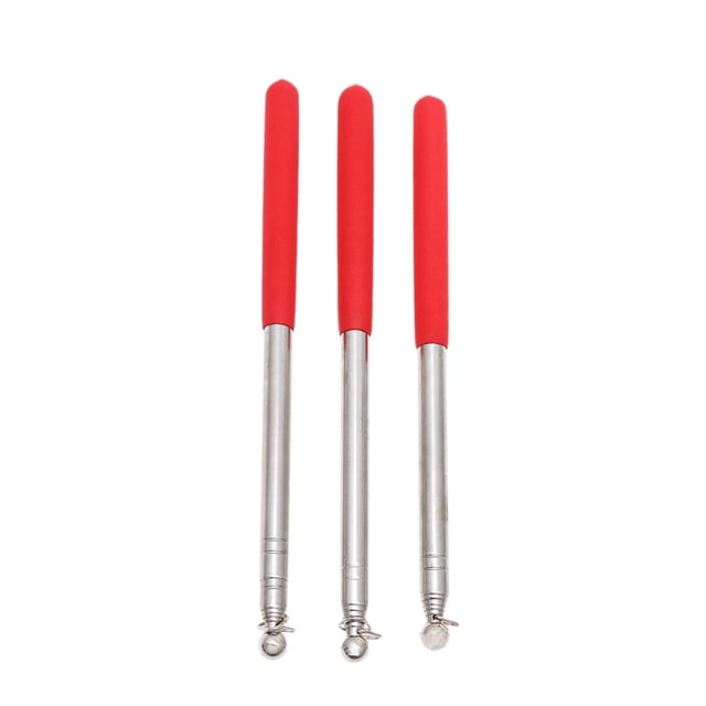 Miangastore 3Pcs Stainless Steel Stretchable Flagpoles for Tour Guide Telescopic Flag Posts Portable Teaching Rods for School Outdoor Travel