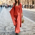 thumbnail image 2 of HJYCHN Women Outfit European Fashion Loose 3 Piece Set with V-Neck Suspender Elegant Look Outfits 3 Piece Suspender Sets Sophisticated Style Red XXXXL, 2 of 5