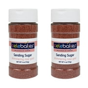 Celebakes Sanding Sugar for Decorating Cookies and Cupcakes 4 oz. Bottle (Pack of 2) (Rose Gold)