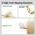 thumbnail image 4 of Bc Babycare Natural Flow Anti-Colic Sippy Cup,Weighted Straw Cup  Baby Water Bottles with Nipples Handles,10oz,Beige, 4 of 8
