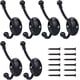 thumbnail image 1 of Ganchos para abrigos, paquete de 6 ganchos de pared, ganchos para toallas, ganchos de metal para abrigos con tornillos para dormitorio, abrigos, sombreros, baño, cocina, 1 of 6