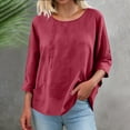 thumbnail image 2 of TaTaai Summer Lightweight Cardigan for Women， Linen V Neck Long Sleeve Open Front Top， Casual Solid Color Cover Up for Beach Style Gift, 2 of 9