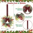thumbnail image 2 of Guvpev 6 Pieces 10" Mini Christmas Wreath with Red Berry, Cabinet Wreaths for Kitchen, Small Christmas Wreath with Red and Black Plaid Bow, Farmhouse Wreath for Holiday Xmas Party Decorations, 2 of 14