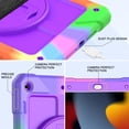 thumbnail image 4 of SUPNICE iPad 9th/8th/7th Generation Case,iPad 10.2 Case for kids, Shockproof [360 Rotating Stand] [Hand Strap] [Pencil Holder] Case for New iPad 9th Gen, iPad 10.2 Inch 2021/2020/2019 - Purple, 4 of 9