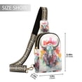 thumbnail image 2 of Cow Painting Crossbody Bags Backpack Chest Bag Shoulder Bag Waist Bag for Outdoor Travel Hiking Fitness Cycling, 2 of 7