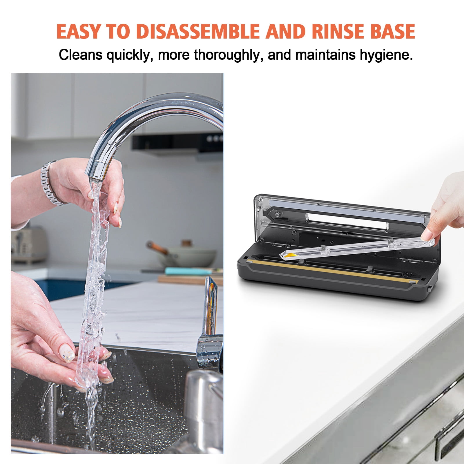 Vacuum Sealer Machine | Included 10pcs Bags & 100pcs Disposable TPE Gloves | Build-in Cutter Home Automatic Packing Machine with External Vacuum System | Dry Moist Fresh Modes