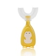 thumbnail image 1 of Cepillo de dientes de silicona de mano en forma de U para bebés Cepillo de dientes de doble cara Accesorios para mordedores para niños con mango Gadgets de limpieza Grande, Rosa Pequeño, Amarillo seitruly HA009119-01, 1 of 6