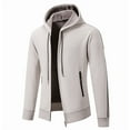 thumbnail image 5 of RMGVDSD Men's Slim Fit Zip Up Hooded Sweater Coat Long Sleeve Knit Pullover Oktoberfest Casual Wear Fall Winter Warm Comfortable Sweater Jacket Soft Pullover Sweater, 5 of 9