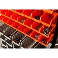 thumbnail image 3 of TRINITY Dual Sided Color Coded Rolling 94 Bin Storage Rack, Orange & Grey, 3 of 7