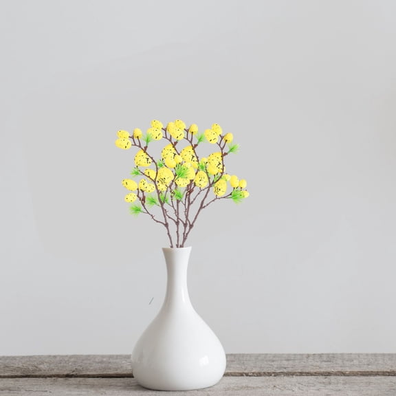 ETEREAUTY 4-Piece Yellow Easter Branches Set for Easter Party Decorations and Holiday Home Decor