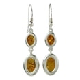 thumbnail image 4 of Sterling Silver and Baltic Honey Amber  Fish Hook Earrings "Michelle", 4 of 7