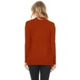 thumbnail image 3 of Women's Open Front Pockets Knit Long Sleeve Sweater Cardigan S M L XL, 3 of 3
