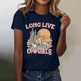 thumbnail image 2 of Icvfdpl Women Western Shirt Country Music Clothing Summer Short Sleeve Top Stylish Female Daily Wear, 2 of 5
