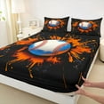 thumbnail image 3 of Castle Fairy Teenagers Sport Baseball Bed Sheets,Graffiti Splash King Sheets, 3 of 7