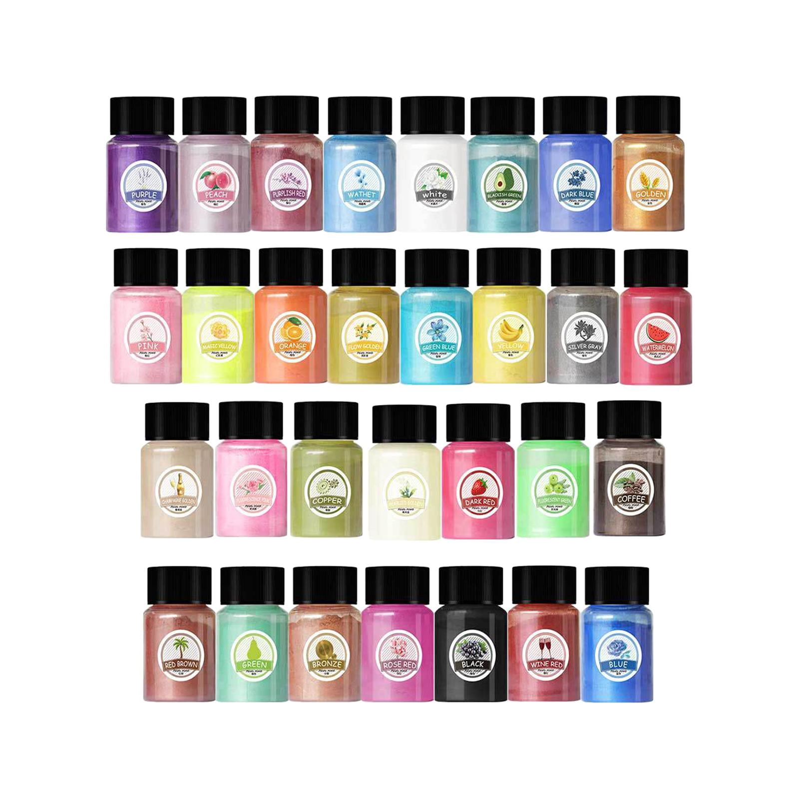 Mica Powder Pigment Mica Mineral Powder Micas Colorants Epoxy Resin Dye DIY for Soap Coloring Candle Making Paint Nail Polish Jewelry 30 colors
