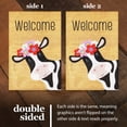 thumbnail image 3 of G128 Garden Flag Welcome Cow with Flowers 12"x18" Burlap Polyester, 3 of 8