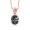 Green||Near Colorless (GH), variant on 18K Rose Gold Plated Silver Pendant with Chain Oval Millennium Blue Mystic Quartz and Moissanite (3.64 Cttw)