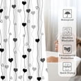 thumbnail image 5 of Valentines Shower Curtains for Bathroom, Heart Love Valentines Day Bathroom Decor Curtains Black 72x72 Inches, 5 of 7