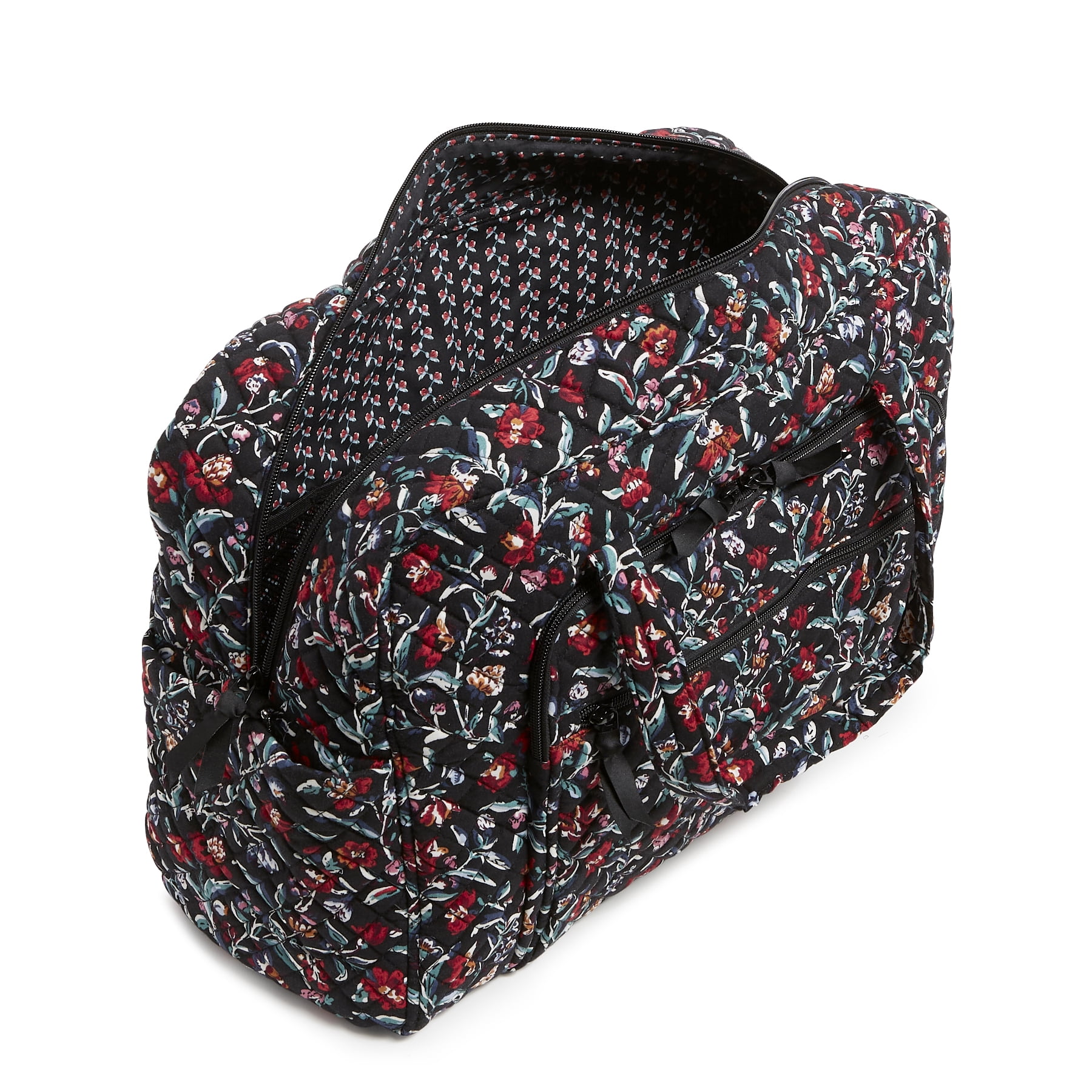 Vera Bradley Women s Cotton Weekender Travel Bag Perennials Noir Walmart