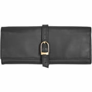 Royce Leather Suede Lined Jewelry Roll Travel Case in Vegan Leather