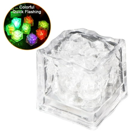 

LED Ice Cube Lights Multi-Color Luminous Ice Cube 8PCS LED Ice Cubes Simulation Ice Cube for Party Wedding Bars (Colorful Flashing)