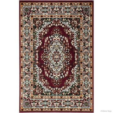Allstar Rugs Allstar Woven Traditional Persian Floral Design Rug Burgundy 7' 6"x10' 5" 8' x 10'