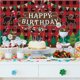 thumbnail image 4 of Decoración de fondo para fiesta de leñador, pancarta de fondo de feliz cumpleaños, tela a cuadros rojos de búfalo, fondo para fotomatón de primer cumpleaños para Navidad y invierno, 4 of 5
