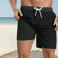 thumbnail image 2 of Mens Swim Trunks with Compression Liner 5.5 Quick Dry Prints No-Chafing Swimming Shorts Soft Compression Liner Light Casual Shorts,Z03-Black,M, 2 of 7