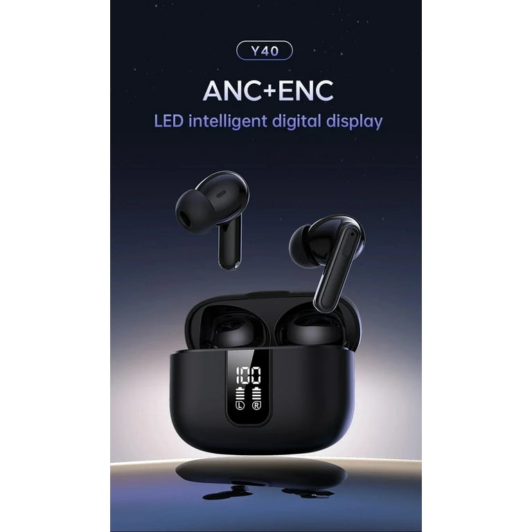 Wireless Headphone Noise Cancelling ANC ENC In Ear waterproof Earphones Earbuds with LED Display Headset