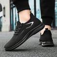 thumbnail image 5 of Fashion Sneakers for Men, Lightweight Breathable Walking Shoes for Men, Casual Comfortable Mens Running Shoes Athletic Jogging Gym, Black, 5 of 7