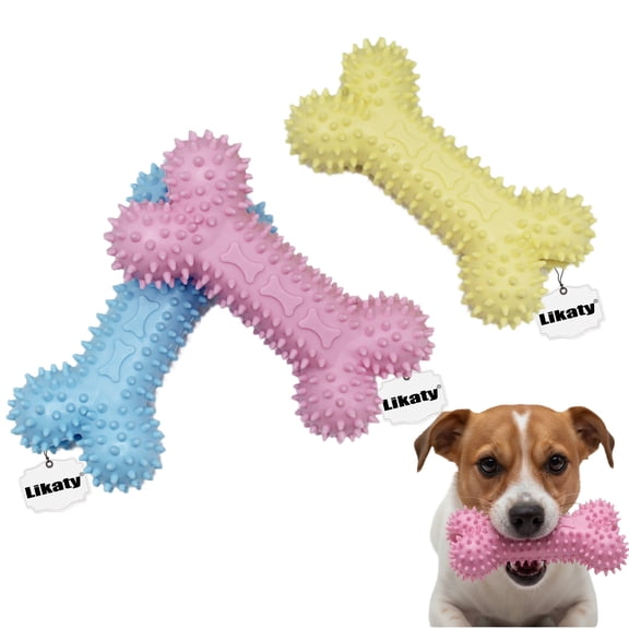 Dog Chew Toys for Aggressive Chewers, Likaty Indestructible Dog Toy Puppy Chew Teething Toys for Large Medium Small Dogs,3PCS