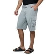 thumbnail image 3 of RAW X Mens Belted 12.5" Inseam Knee Length Cargo Shorts, Slate Grey, 34, 3 of 7