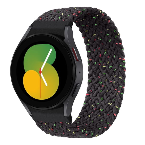 BRADCET (1/3Pack) 20mm Braided Solo Loop Nylon Bands for Samsung Galaxy Watch 5 5 40mm 44mm/ Watch 5 Pro 45mm Women Men, No Gaps Sports Band Wristband Bracelet for Galaxy Watch 4 Classic 42mm 46mm